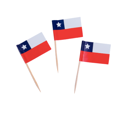 Mondadientes Bandera Chilena 50 un