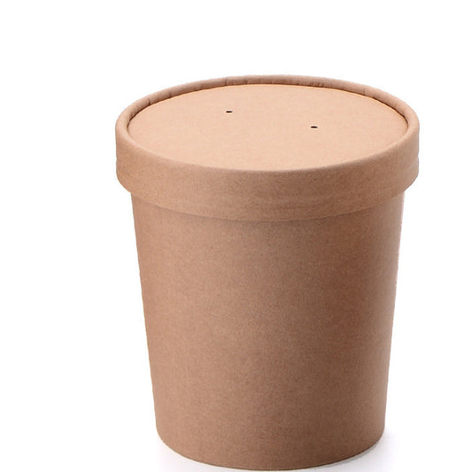 Pote Kraft 26 oz (800grs) con Tapa Kraft - Desechables Chiguayante