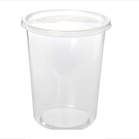 Pote Vaso Liso Transparente con tapa 1 Litro