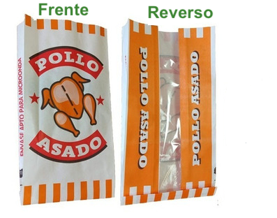Bolsa Saco Antigrasa Diseño Pollos