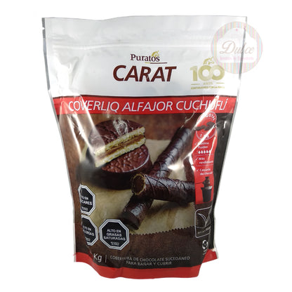 Coverliq Carat Chocolate Alfajor Cuchufli Semi Amargo 1 kilo Puratos - Desechables Chiguayante