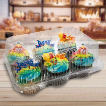 Porta 6 Muffins / Cupcakes Set 5 unidades - Desechables Chiguayante