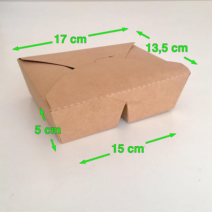 Caja Kraft con división 1000gr - Desechables Chiguayante
