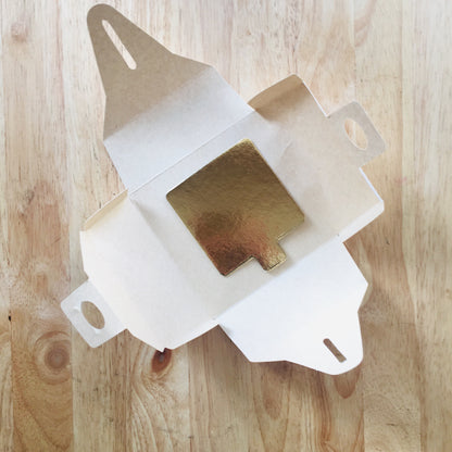 Caja Cartón Mini Pie 11x11x4,5cm - Desechables Chiguayante