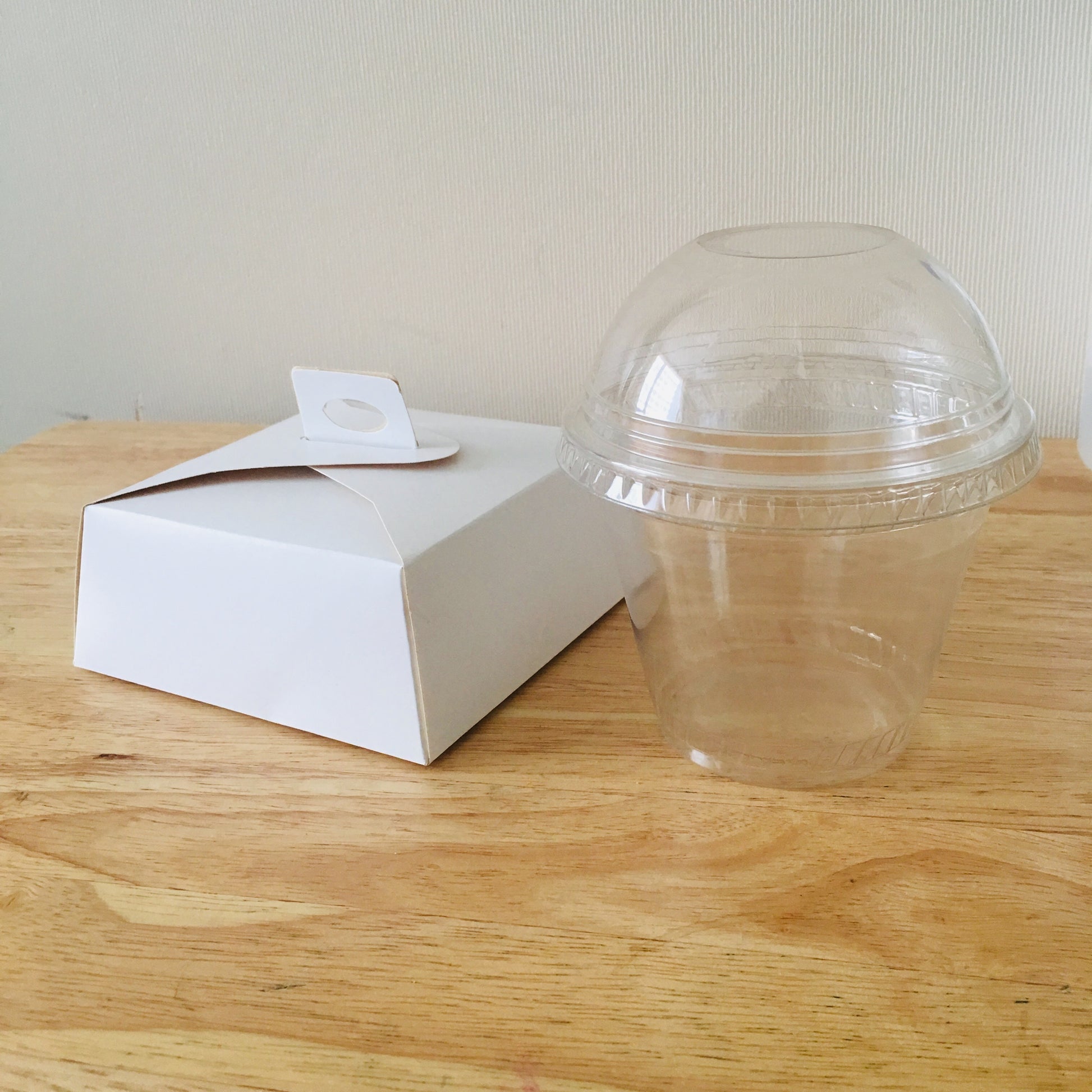 Caja Cartón Mini Pie 11x11x4,5cm - Desechables Chiguayante