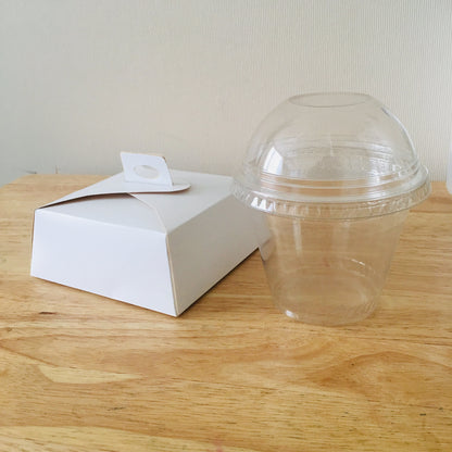 Caja Cartón Mini Pie 11x11x4,5cm - Desechables Chiguayante