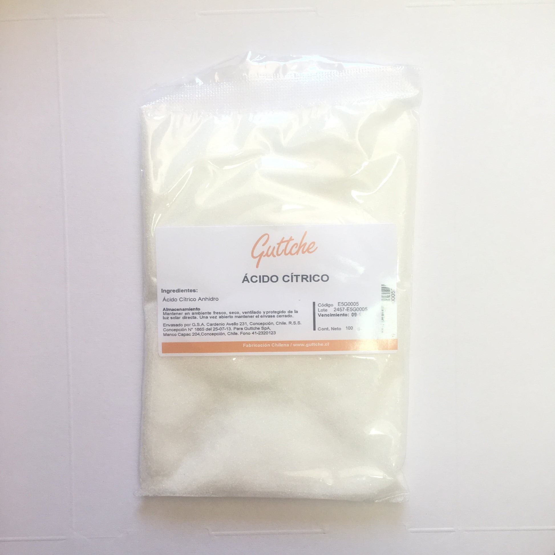 Ácido Cítrico 100grs Guttche - Desechables Chiguayante