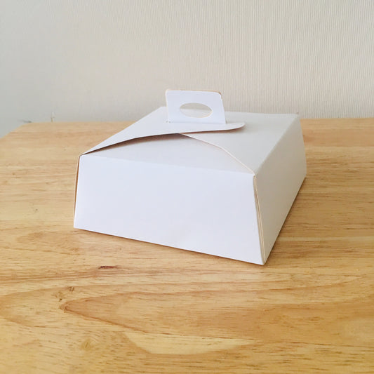 Caja Cartón Mini Pie 11x11x4,5cm - Desechables Chiguayante