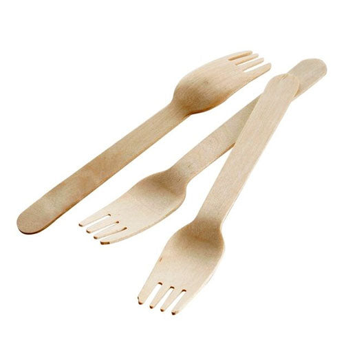 Tenedor de Madera Set 100 unidades - Desechables Chiguayante